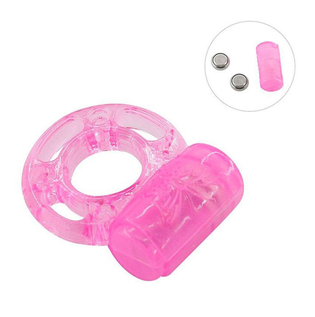 Elastic Vibrating Cock Ring Pink