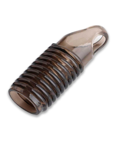 Embossed Penis Sleeve with Open Head Brown