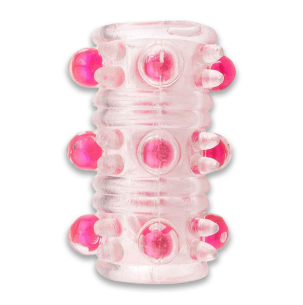 Elastic embossed penis attachment