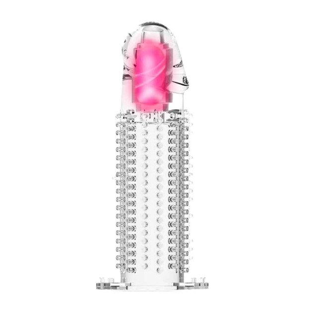 Penis Enlargement Attachment with Vibration IKOKY Transparent
