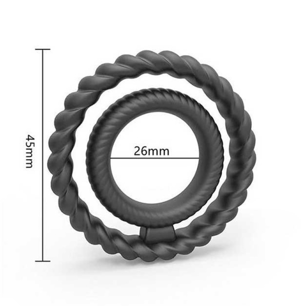 Erection ring double Dorcel DUAL RING black