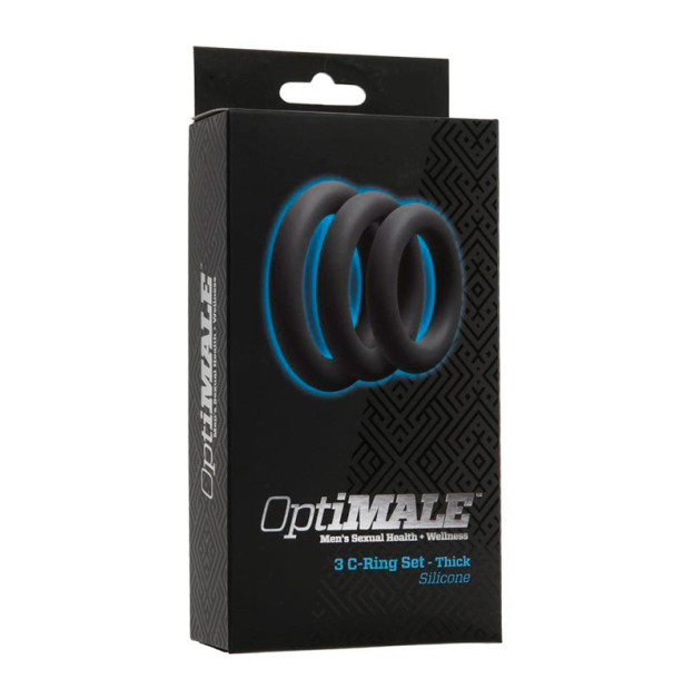 Набор эрекционных колец Doc Johnson OptiMALE 3 C-Ring Set Thick