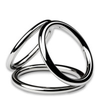 Sinner Gear Unbendable Ball Ring Triple Cock Ring - Large