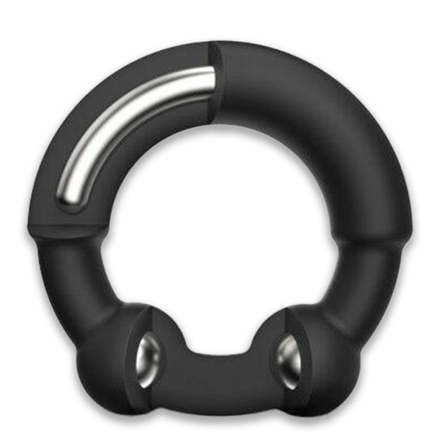 Эрекционное кольцо с металлическими вставками Dorcel STRONGER RING