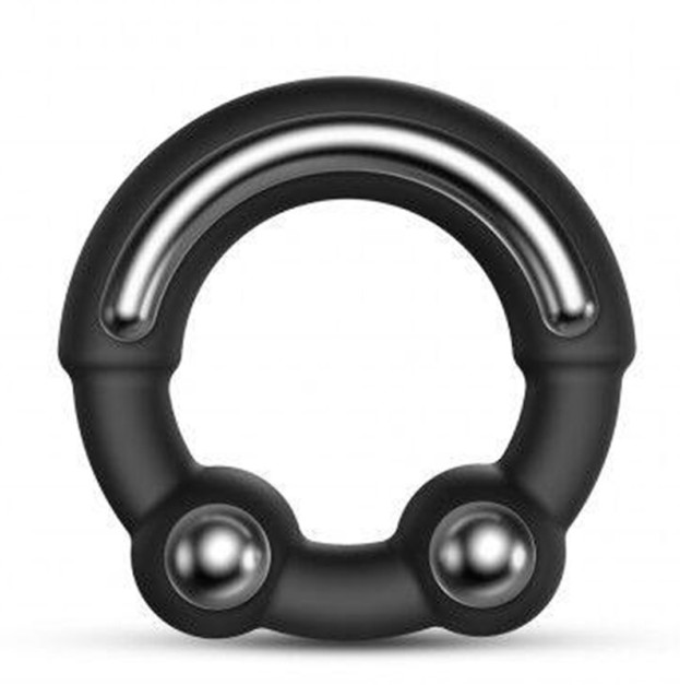Эрекционное кольцо с металлическими вставками Dorcel STRONGER RING