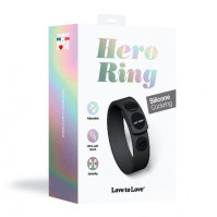 Adjustable Erection Ring Love To Love HERO RING - BLACK ONYX