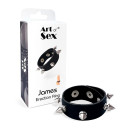 Ерекційне кільце з шипами з натуральної шкіри Art of Sex - James