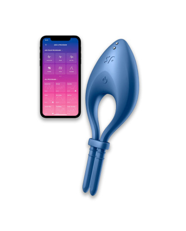 Ерекційне віброкільце Satisfyer Bullseye Blue