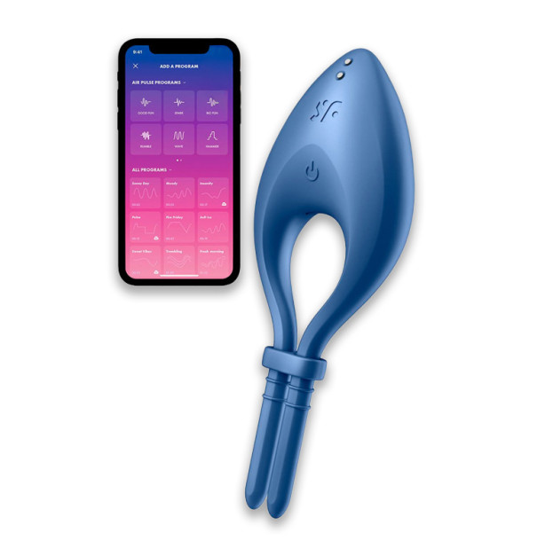 Ерекційне віброкільце Satisfyer Bullseye Blue