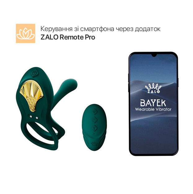 Смарт-эрекционное кольцо Zalo - BAYEK Turquoise Green