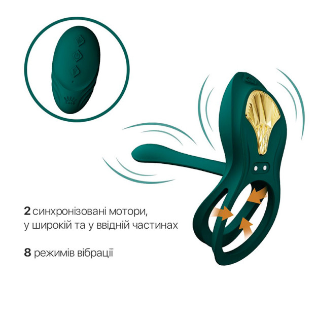 Смарт-эрекционное кольцо Zalo - BAYEK Turquoise Green