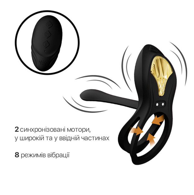 Смарт-эрекционное кольцо Zalo - BAYEK Obsidian Black
