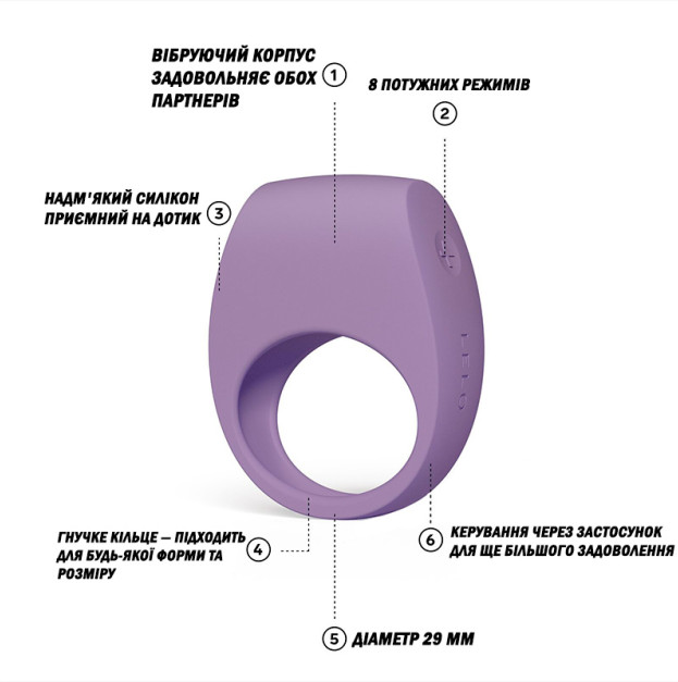 LELO Tor 3 Violet Dusk Vibrating Cock Ring