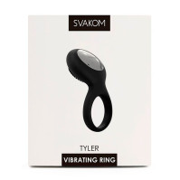 Эрекционное кольцо с вибрацией Svakom Tyler Black