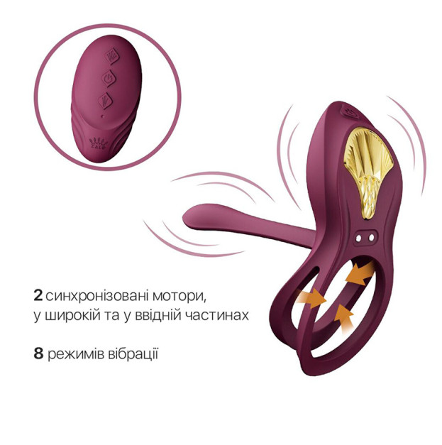 Смарт-эрекционное кольцо Zalo - BAYEK Velvet Purple