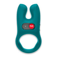 Fun Factory NŌS Deep Sea Blue Double Clitoral Stimulation Vibrating Cock Ring