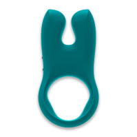 Fun Factory NŌS Deep Sea Blue Double Clitoral Stimulation Vibrating Cock Ring