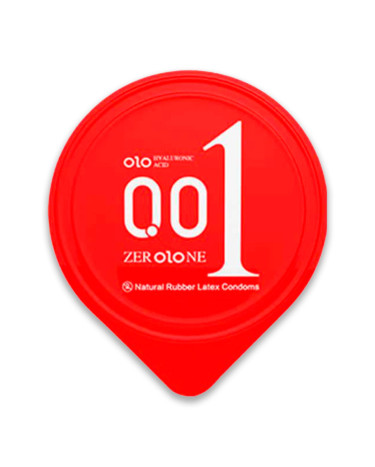 Ультратонкие презервативы Olo 0,01 3 шт красные