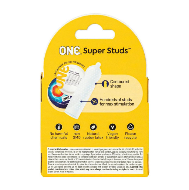 Презервативы ONE Super Studs 3 шт