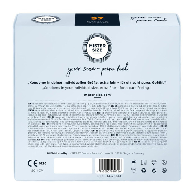 Condoms MISTER SIZE 57 36 pcs