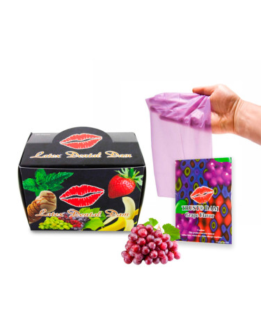Набір латексних серветок Latex Dental Dams Grape 100 шт