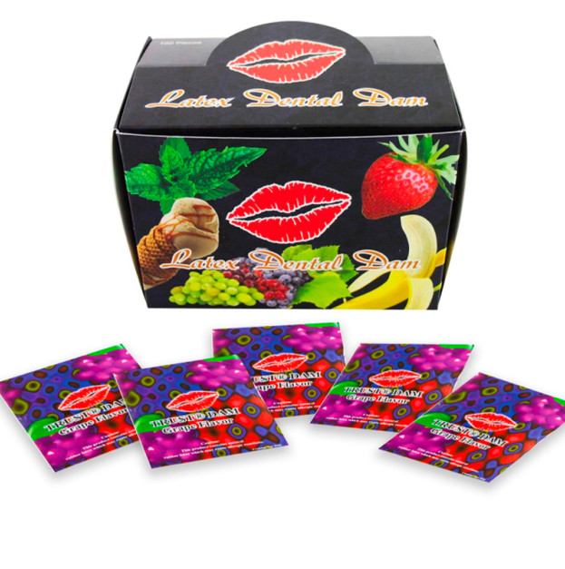Набор латексных салфеток Latex Dental Dams Grape 100 шт