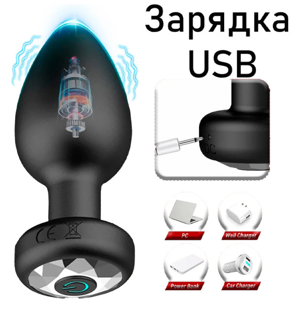 Set of smart vibrators, anal plug, lube durex with control via the app