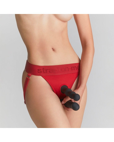 Трусики для страпону Strap-On-Me Harness Lingerie Unique Red One Size