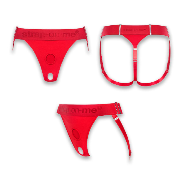 Трусики для страпону Strap-On-Me Harness Lingerie Unique Red One Size