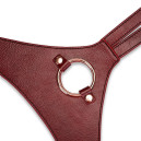 Шкіряні трусики для страпона Liebe Seele Wine Red Strap on Harness One Size