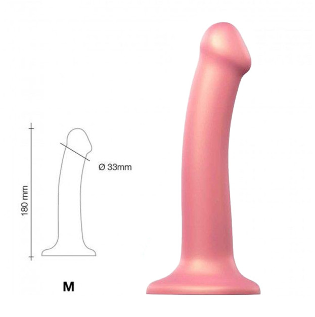 Насадка для страпону Strap-On-Me Mono Density Dildo Rose M