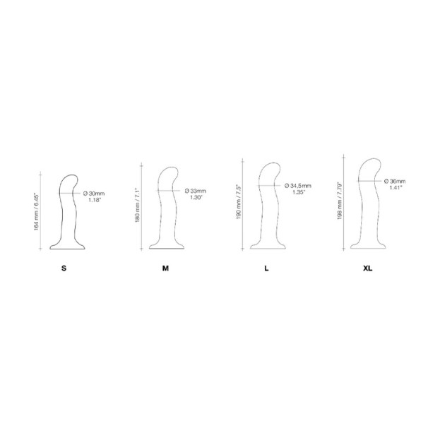 Насадка для страпону Strap-On-Me P&G-Spot Dildo S