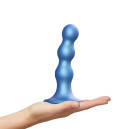Насадка для страпону Strap-On-Me Dildo Plug Balls Blue Metallic M