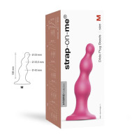 Насадка для страпона Strap-On-Me DILDO PLUG BEADS FRAMBOISE METALLIC-M