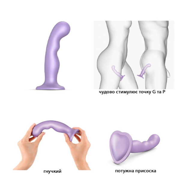 Насадка для страпону Strap-On-Me DILDO PLUG P&G LILAS METALLIC-M