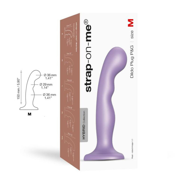 Насадка для страпону Strap-On-Me DILDO PLUG P&G LILAS METALLIC-M