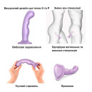 Насадка для страпону Strap-On-Me Dildo Plug P&G Lilas Metallic M