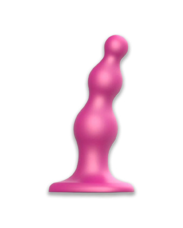 Насадка для страпону Strap-On-Me Dildo Plug Beads Framboise Metallic S