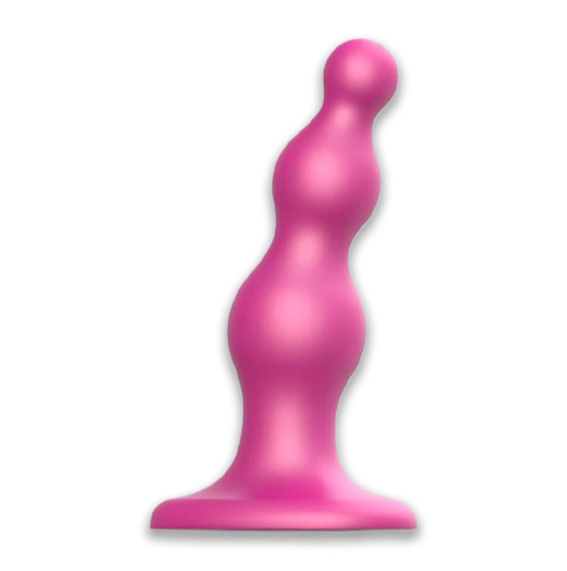 Насадка для страпону Strap-On-Me Dildo Plug Beads Framboise Metallic S
