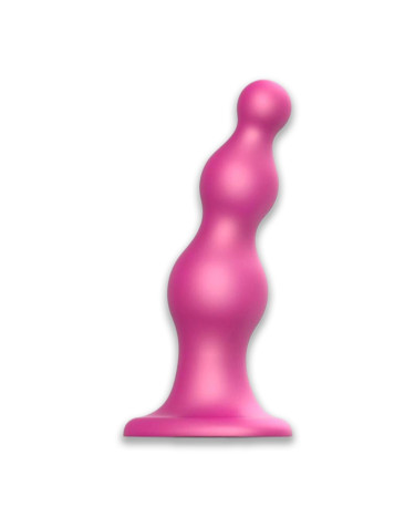 Насадка для страпону Strap-On-Me Dildo Plug Beads Framboise Metallic L