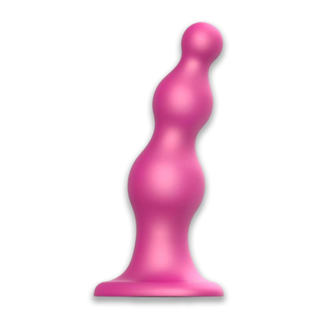 Насадка для страпону Strap-On-Me Dildo Plug Beads Framboise Metallic L