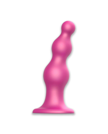 Насадка для страпону Strap-On-Me Dildo Plug Beads Framboise Metallic XL