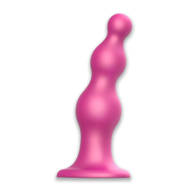 Насадка для страпону Strap-On-Me Dildo Plug Beads Framboise Metallic XL