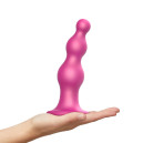 Насадка для страпону Strap-On-Me Dildo Plug Beads Framboise Metallic XL