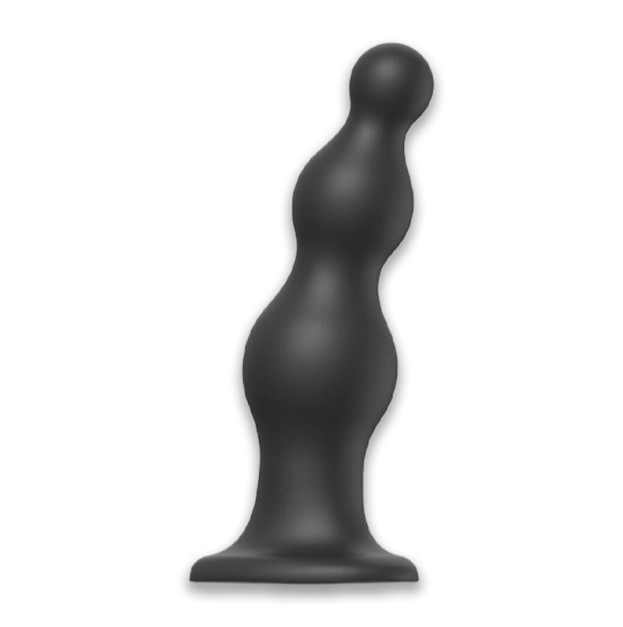 Насадка для страпону Strap-On-Me Dildo Plug Beads Black XXL
