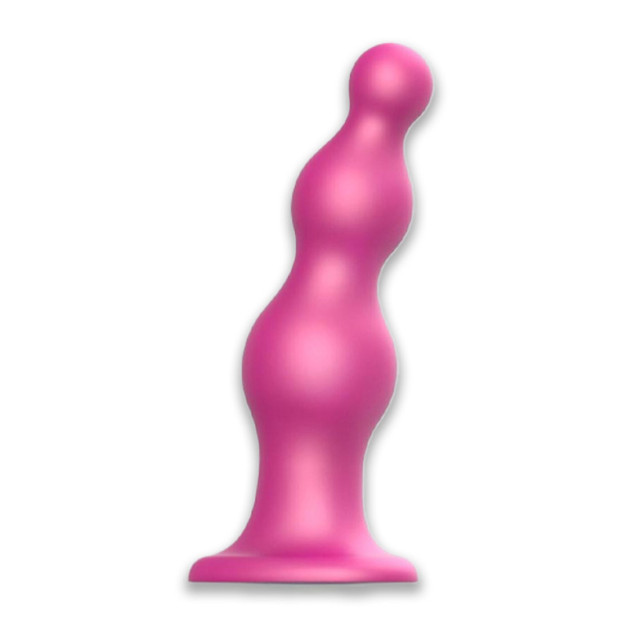 Насадка для страпону Strap-On-Me Dildo Plug Beads Framboise Metallic XXL