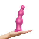 Насадка для страпону Strap-On-Me Dildo Plug Beads Framboise Metallic XXL