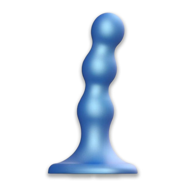 Насадка для страпону Strap-On-Me Dildo Plug Balls Blue Metallic S