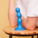 Насадка для страпону Strap-On-Me Dildo Plug Balls Blue Metallic XL