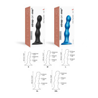 Насадка для страпону Strap-On-Me Dildo Plug Balls Black XXL
